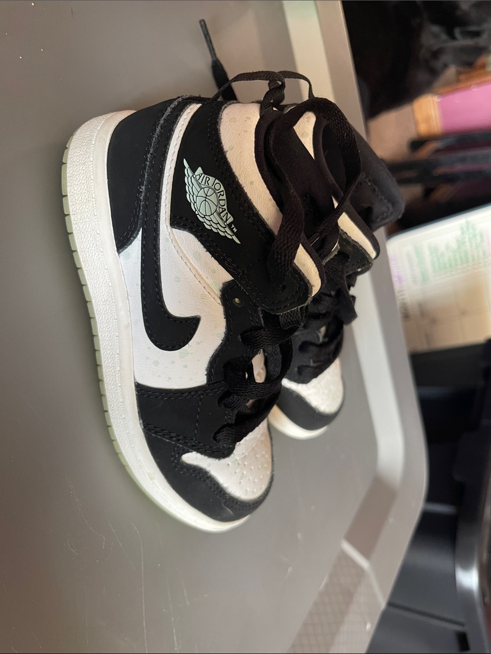 11C Jordan Kids' Black and White High-Top Sneakers